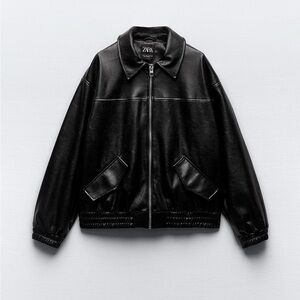 Zara Faux Leather Bomber